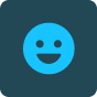 reaction - video chat face - blue